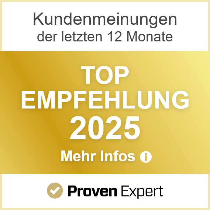 ProvenExpert-Siegel Top-Empfehlung 2025
